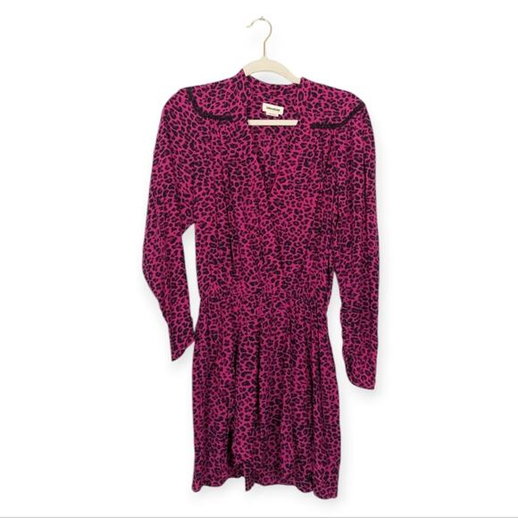 Zadig & Voltaire Pink Leopard Print Reveal Dress - Picture 1 of 8